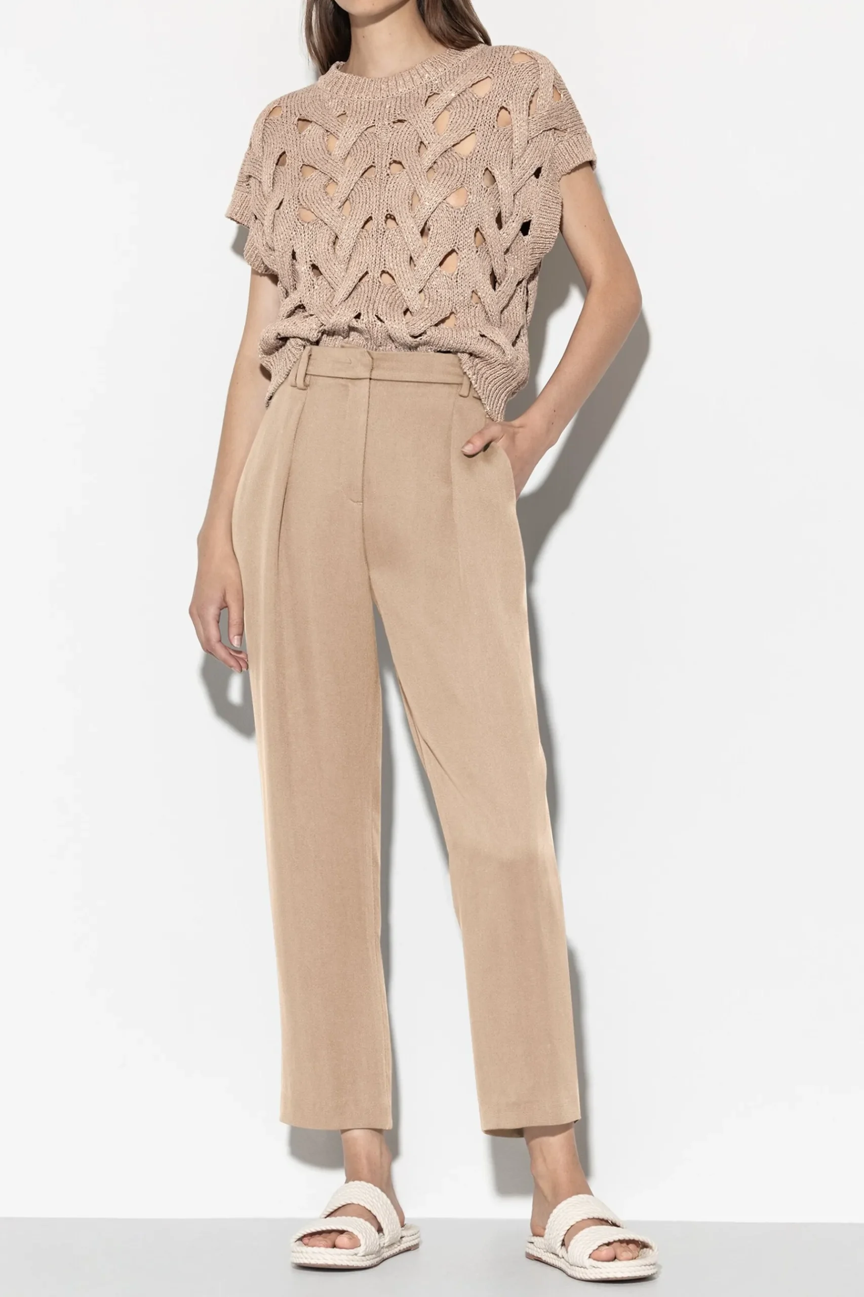 LUISA CERANO Gabardine-Tapered-Pants