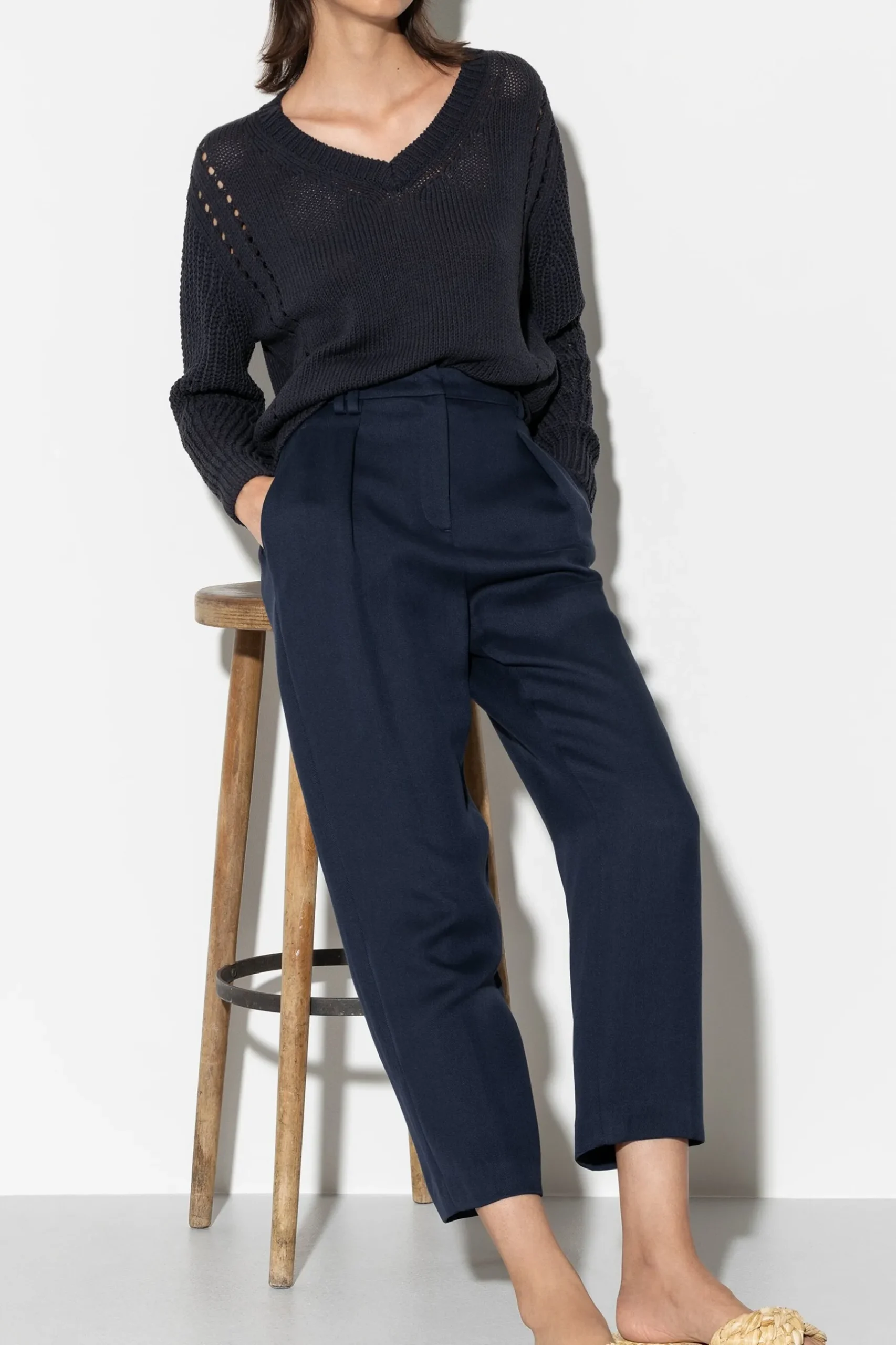 LUISA CERANO Gabardine-Tapered-Pants