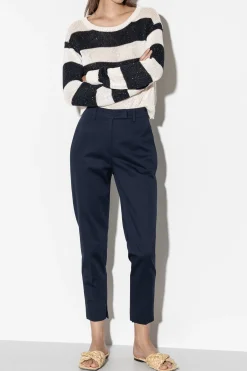 Online LUISA CERANO Gabardine-Tapered-Pants dark navy