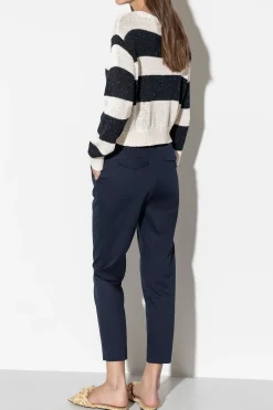 Online LUISA CERANO Gabardine-Tapered-Pants dark navy