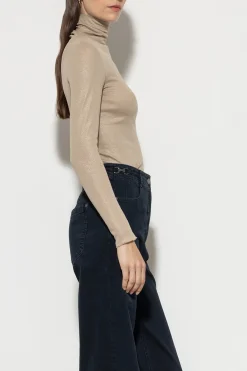 Sale LUISA CERANO Glitter-Rollkragenshirt