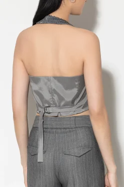 Sale LUISA CERANO Glitzer-Neckholderweste multi