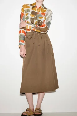 Online LUISA CERANO Godet-Rock Im Cargo-Stil tobacco
