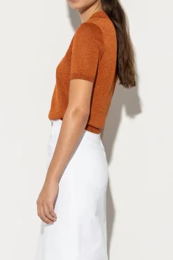Online LUISA CERANO Halbarm-Poloshirt burnt orange