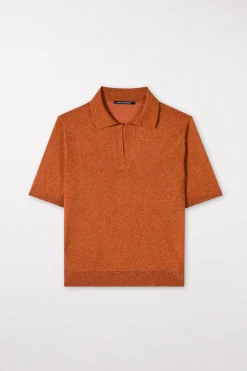Online LUISA CERANO Halbarm-Poloshirt burnt orange