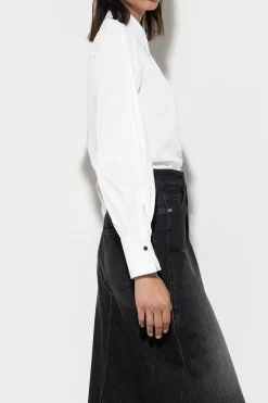 Discount LUISA CERANO Hemdbluse Aus Baumwoll-Mix white