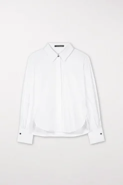 Discount LUISA CERANO Hemdbluse Aus Baumwoll-Mix white