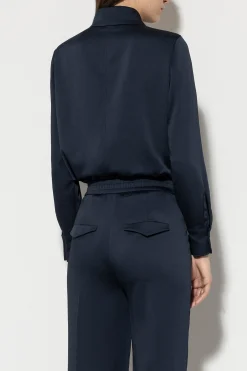 Sale LUISA CERANO Hemdbluse Aus Techno-Seide