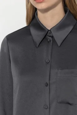 Sale LUISA CERANO Hemdbluse Aus Techno-Seide