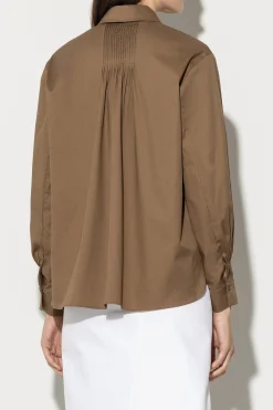 Online LUISA CERANO Hemdbluse Mit Biesendetails tobacco