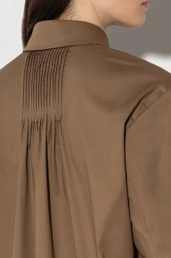 Online LUISA CERANO Hemdbluse Mit Biesendetails tobacco