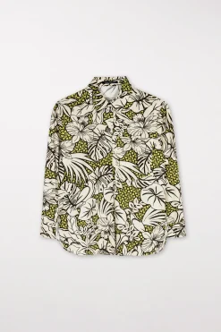 Outlet LUISA CERANO Hemdbluse Mit Leaf-Print multi