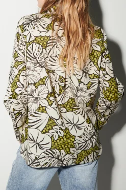 Outlet LUISA CERANO Hemdbluse Mit Leaf-Print multi