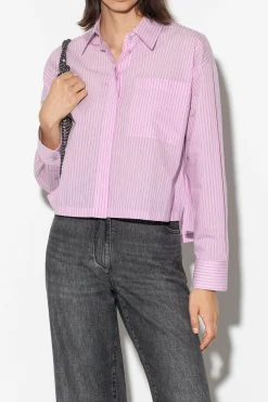 New LUISA CERANO Hemdbluse Mit Streifen faded lavender