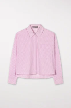 New LUISA CERANO Hemdbluse Mit Streifen faded lavender