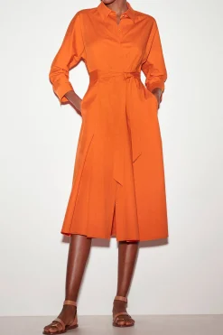 Best LUISA CERANO Hemdblusenkleid Mit Kimonoarm burnt orange
