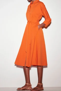Best LUISA CERANO Hemdblusenkleid Mit Kimonoarm burnt orange