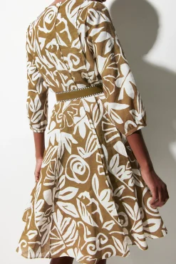 Clearance LUISA CERANO Hemdblusenkleid Mit Leaf-Print multi