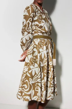 Clearance LUISA CERANO Hemdblusenkleid Mit Leaf-Print multi