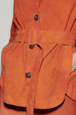 Online LUISA CERANO Hemdjacke Aus Veloursleder