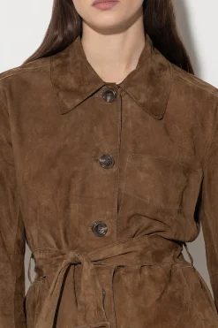 Online LUISA CERANO Hemdjacke Aus Veloursleder