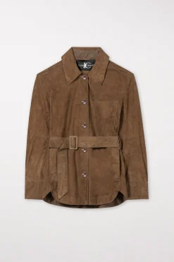 Online LUISA CERANO Hemdjacke Aus Veloursleder