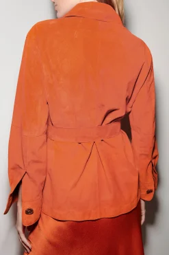 Online LUISA CERANO Hemdjacke Aus Veloursleder