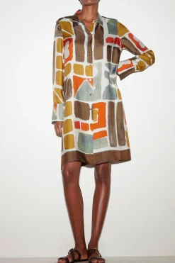 Clearance LUISA CERANO Hemdkleid Mit Ethnic-Print multi