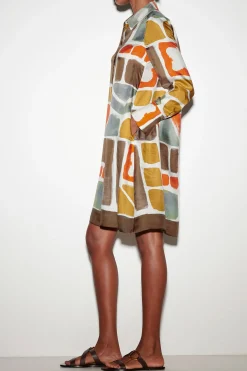 Clearance LUISA CERANO Hemdkleid Mit Ethnic-Print multi