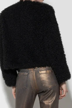 Hot LUISA CERANO Jacke In Fell-Optik black