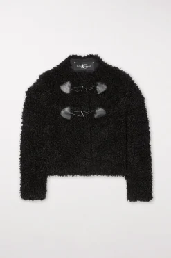 Hot LUISA CERANO Jacke In Fell-Optik black