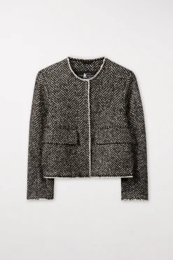 LUISA CERANO Jacke In Fischgrat-Tweed multi