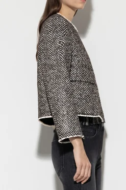LUISA CERANO Jacke In Fischgrat-Tweed multi