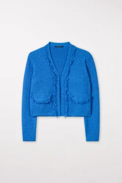 Outlet LUISA CERANO Jacke In Weboptik azur