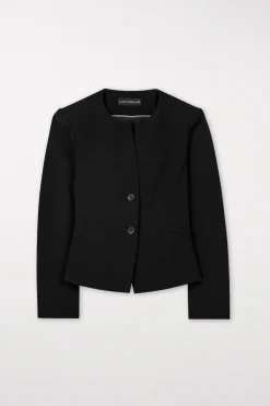 Hot LUISA CERANO Jacket Aus Techno Sablé black