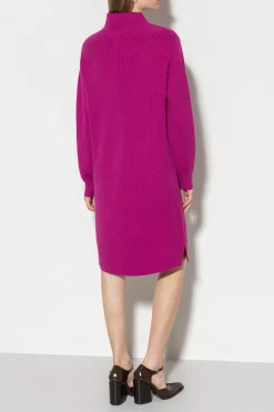 Sale LUISA CERANO Kleid In Rippstruktur ultra pink