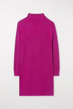 Sale LUISA CERANO Kleid In Rippstruktur ultra pink