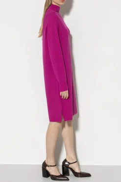 Sale LUISA CERANO Kleid In Rippstruktur ultra pink