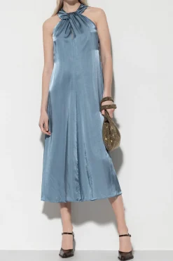 Hot LUISA CERANO Kleid Mit Knotendetail smoky blue