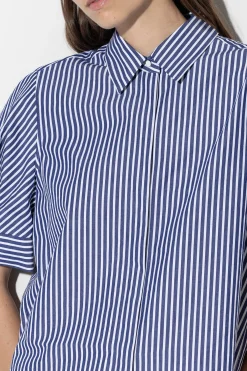 Clearance LUISA CERANO Kurzarm-Bluse Mit Streifen multi