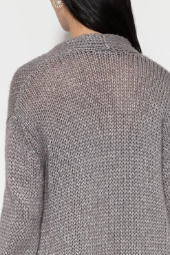 Outlet LUISA CERANO Longcardigan Aus Woll-Mix taupe