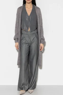 Outlet LUISA CERANO Longcardigan Aus Woll-Mix taupe