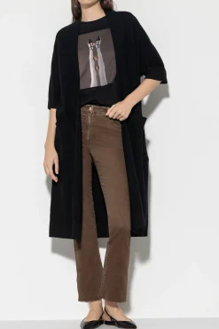 Discount LUISA CERANO Longcardigan Aus Woll-Mix black