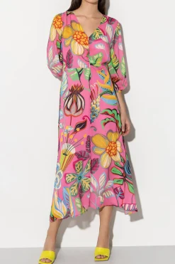 New LUISA CERANO Maxikleid Mit Caribbean-Print raspberry / multi