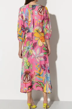 New LUISA CERANO Maxikleid Mit Caribbean-Print raspberry / multi