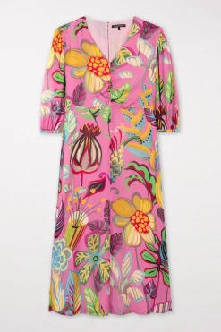 New LUISA CERANO Maxikleid Mit Caribbean-Print raspberry / multi