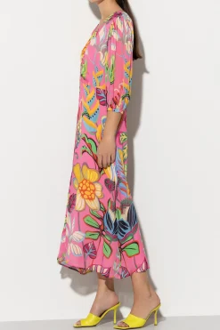 New LUISA CERANO Maxikleid Mit Caribbean-Print raspberry / multi