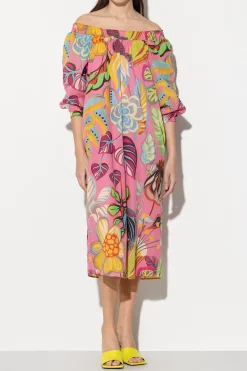 New LUISA CERANO Midikleid Mit Caribbean-Print