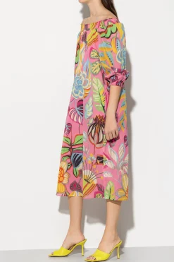 New LUISA CERANO Midikleid Mit Caribbean-Print