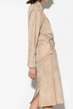 LUISA CERANO Midirock Aus Veloursleder cashew